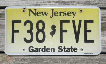 New Jersey Garden State License Plate Yellow Fade 