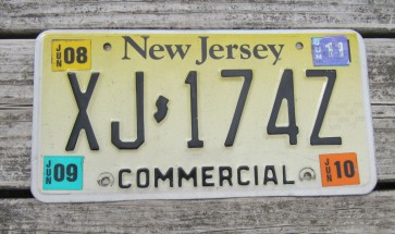 New Jersey Garden State License Plate Yellow Fade 2011 Commercial