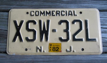New Jersey Garden State Tan License Plate 1982
