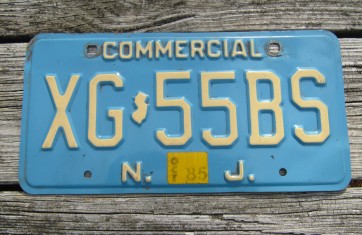 New Jersey Garden State Blue License Plate 1990's