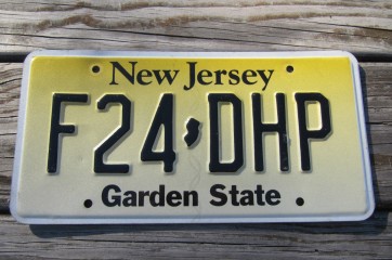 New Jersey Garden State License Plate Yellow Fade 