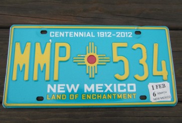 New Mexico Centennial License Plate 2016 Land Of Enchantment 1912 -2012 