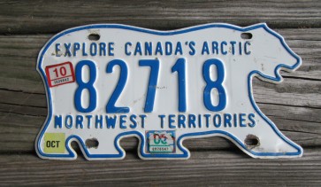 Canada North West Territories Polar Bear License Plate 2008