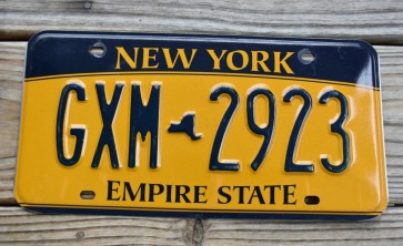 New York Yellow Gold License Plate The Empire State 