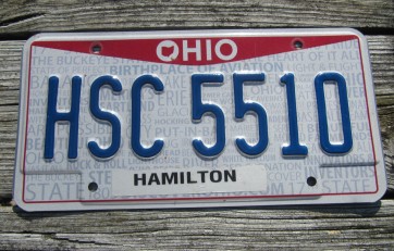 Ohio Pride License Plate Birth Place of Aviation Hamilton County