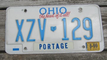 Ohio The Heart of It All License Plate 1999