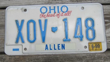 Ohio The Heart of It All License Plate 1999