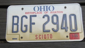 Ohio Birthplace of Aviation License Plate 2000
