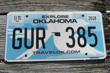 Oklahoma White Scissor tail Bird License Plate Travel OK 2018