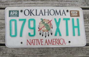 Oklahoma Native America License Plate 2009