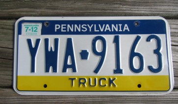 Pennsylvania Visit PA Truck License Plate 2012