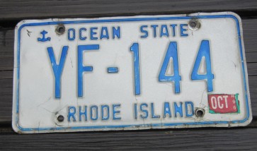 Rhode Island Ocean State License Plate 1996