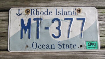Rhode Island Wave License Plate Ocean State 2004