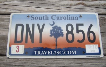 South Carolina Travel 2 SC Sunset License Plate 2010