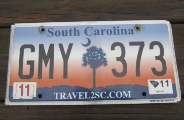 South Carolina Travel 2 SC Sunset License Plate 2011