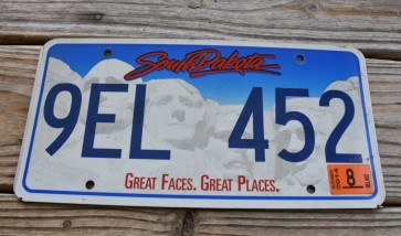 South Dakota Great Faces Great Places License Plate 2014