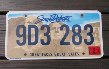 South Dakota Great Faces Great Places Mount Rushmore License Plate 2020