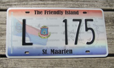ST Maarten The Friendly Island License Plate 2011