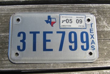 Texas Motorcycle License Plate 2009