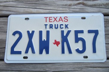 Texas Truck License Plate 2000's