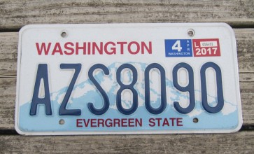 Washington Mt Rainier License Plate 2017