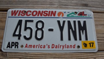 Wisconsin America's Dairyland License Plate 2017