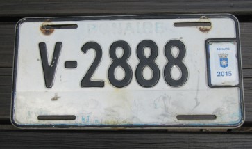 Bonaire License Plate Municipality of The Netherlands Klein Caribbean 2015