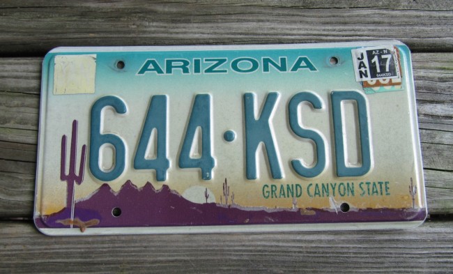 License Plates For SALE Arizona Sunset Cactus License Plate Grand