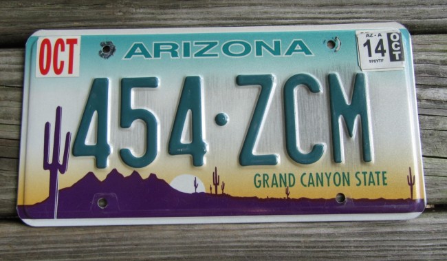 License Plates For SALE Arizona Sunset Cactus License Plate Grand