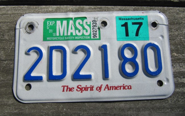 Massachusetts Motorcycle License Plate 2017 for Sale Shop Vintage