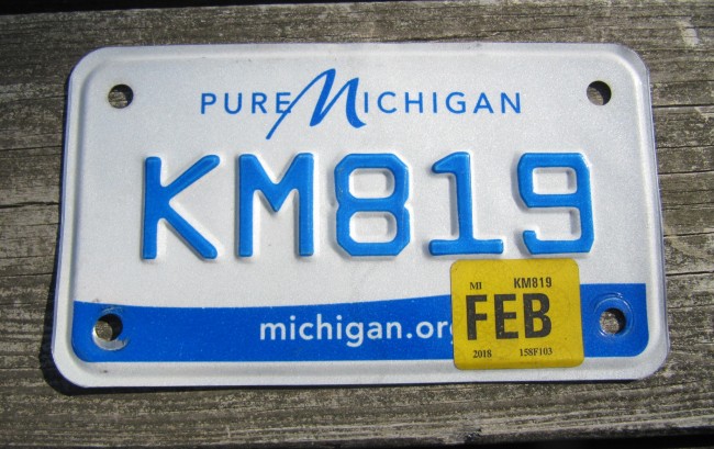 Michigan Motorcycle License Plate Pure Michigan 2018 for ...