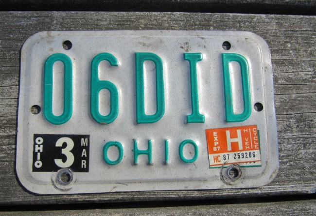old ohio license plates for sale