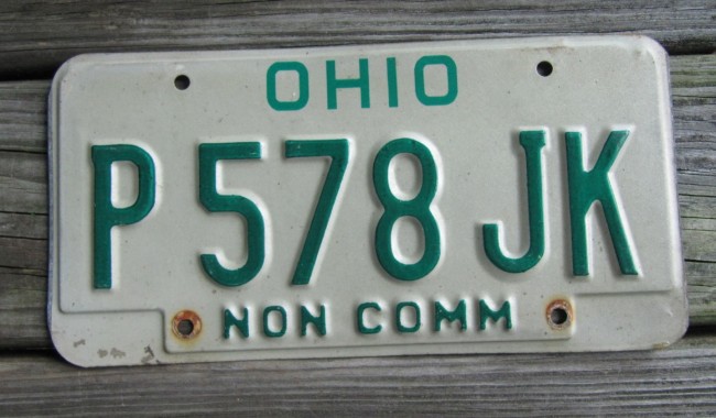 real value of old ohio license plates