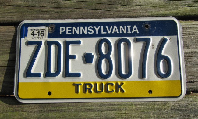 pa printable license plate template