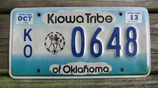 kiowa tribe license plate
