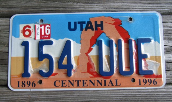 License Plates For Sale Utah Arch Life Centennial License Plate 2016 Vintage Antique Tag Plate