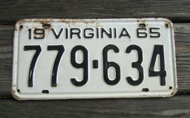 license-plates-for-sale-virginia-black-white-license-plate-1965-vintage