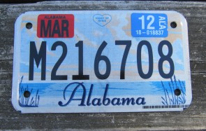Alabama Motorcycle License Plate Sweet Home Alabama 2012