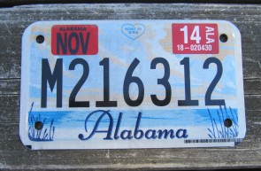 Alabama Motorcycle License Plate Sweet Home Alabama 2014