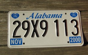 Alabama Heart of Dixie License Plate 2000