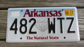 Arkansas Diamond The Natural State License Plate 2017