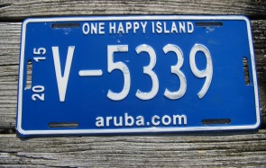 Aruba One Happy Island License Plate 2015 Website Style