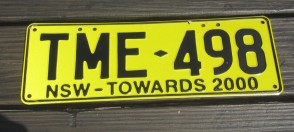 Australia License Plate New South Wales NSW Towards 2000