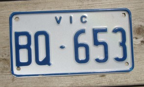 Australia Motorcycle License Plate Victoria