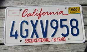 California Lipstick Sesquicentennial License Plate 2015