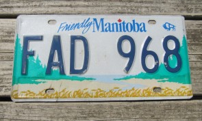 Manitoba Friendly Canada License Plate