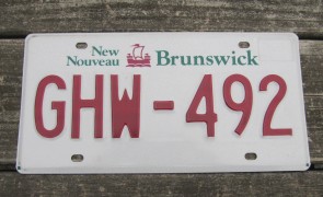 Canada New Brunswick Be in This Place License Plate 2000's