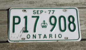 Ontario Keep It Beautiful Canada License Plate 1977