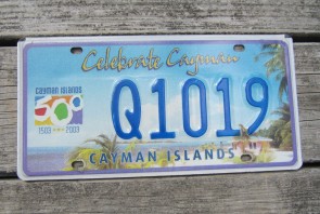 Cayman Islands Celebrate 500 Years License Plate 