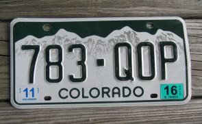 Colorado Mountain Scene License Plate 2016